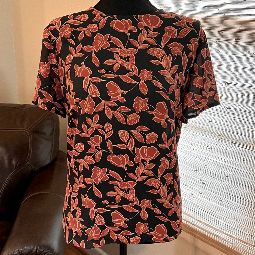 Banana Republic Gray/Orange Blouse